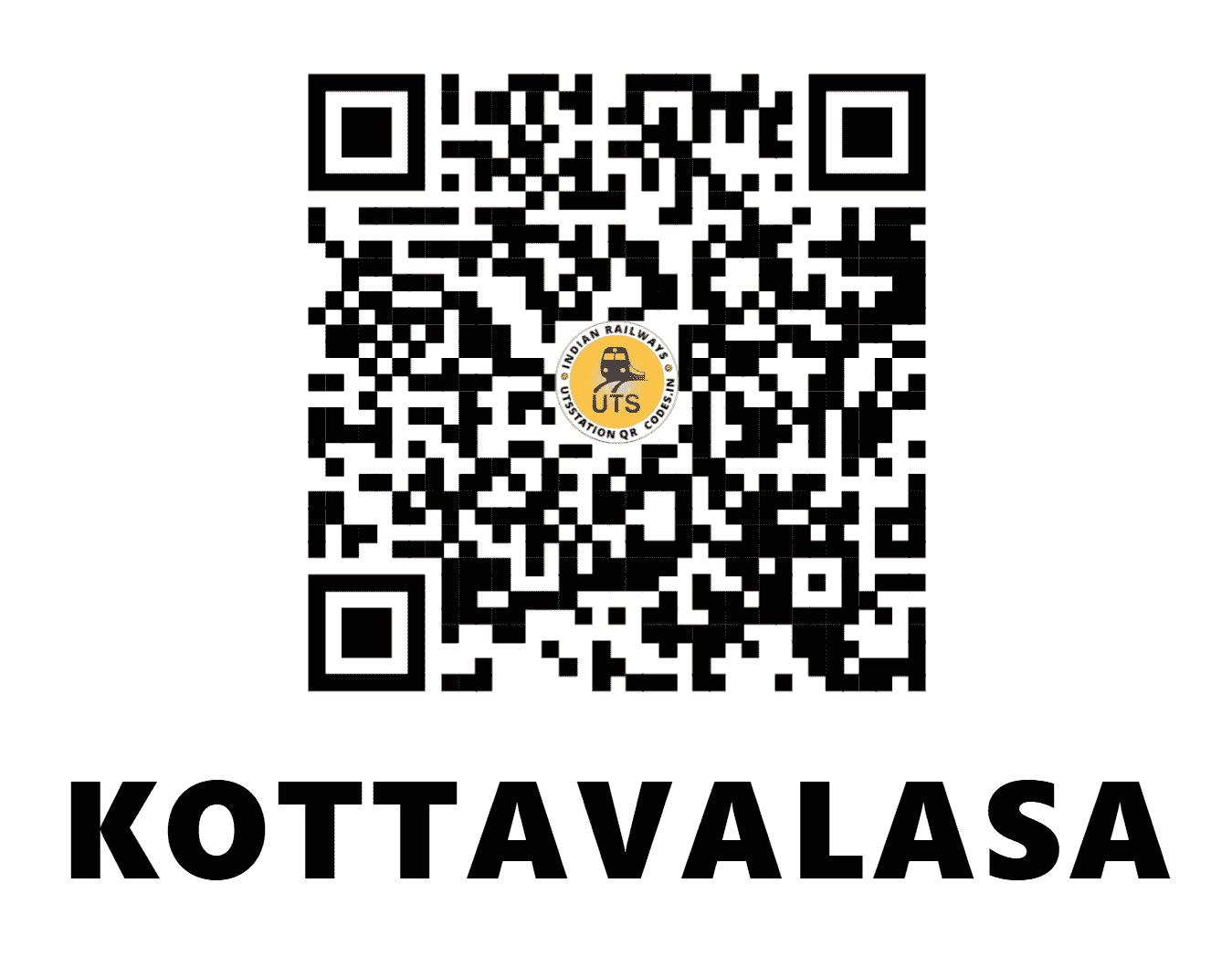 UTS QR Code for KOTTAVALASA - KTV (EO - ANDHRA PRADESH)